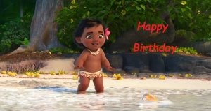 moana birthday cards