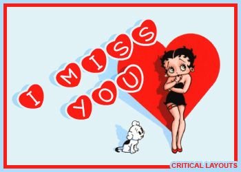 betty boop i miss you cards