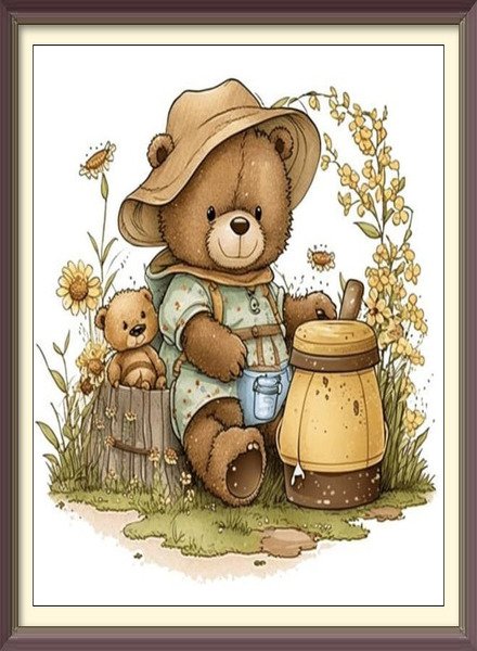 bears birthday greeting card
