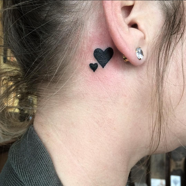 Women's behind the ear Tattoos