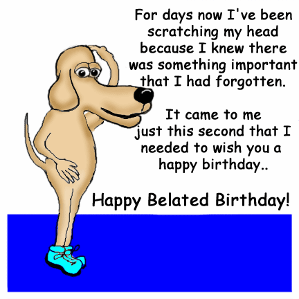 Belated Birthday Ecards