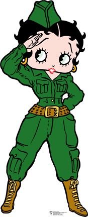 betty boop military cards