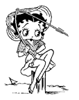 betty boop coloring page
