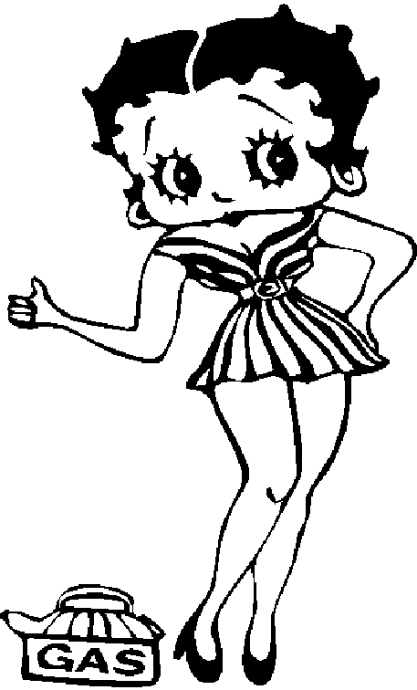 betty boop christmas coloring pages