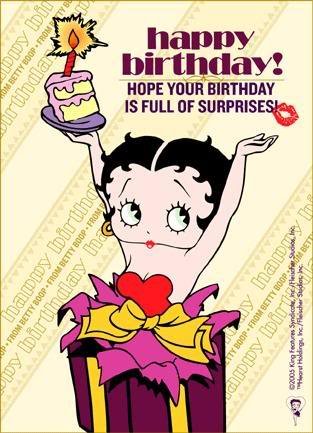 betty boop happy birthday card