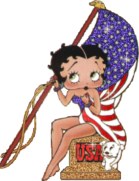 Betty Boop independence day Cards
