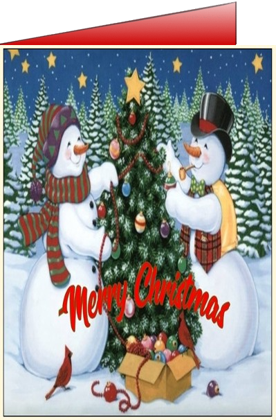 christmas snowman card
