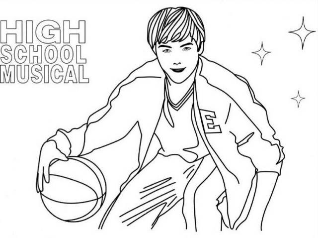 zac efron coloring pages print - photo #24