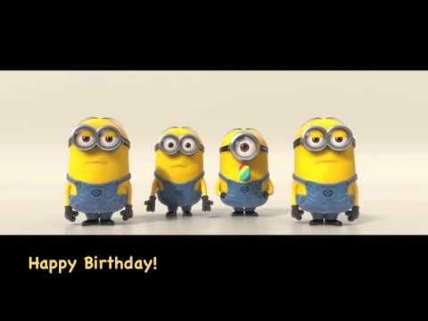 minions birthday singing cards