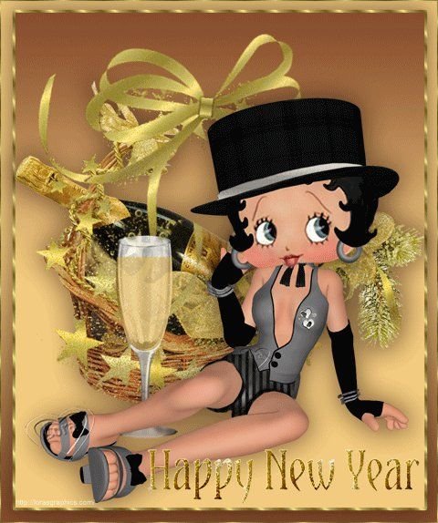 betty boop new year cards