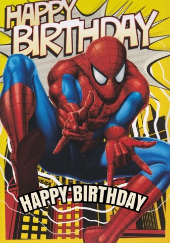 spiderman birthday cards