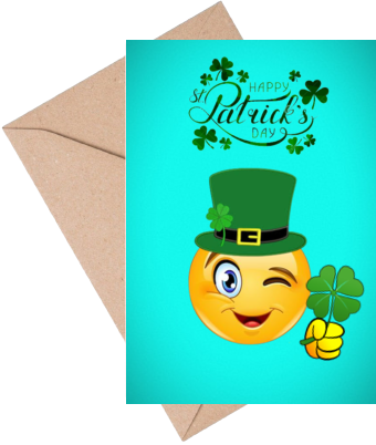 st.patricks emoji cards