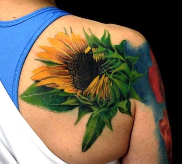 Womens sunflower Tattoos