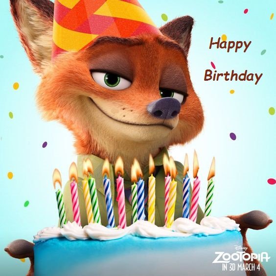 zootopia birthday cards