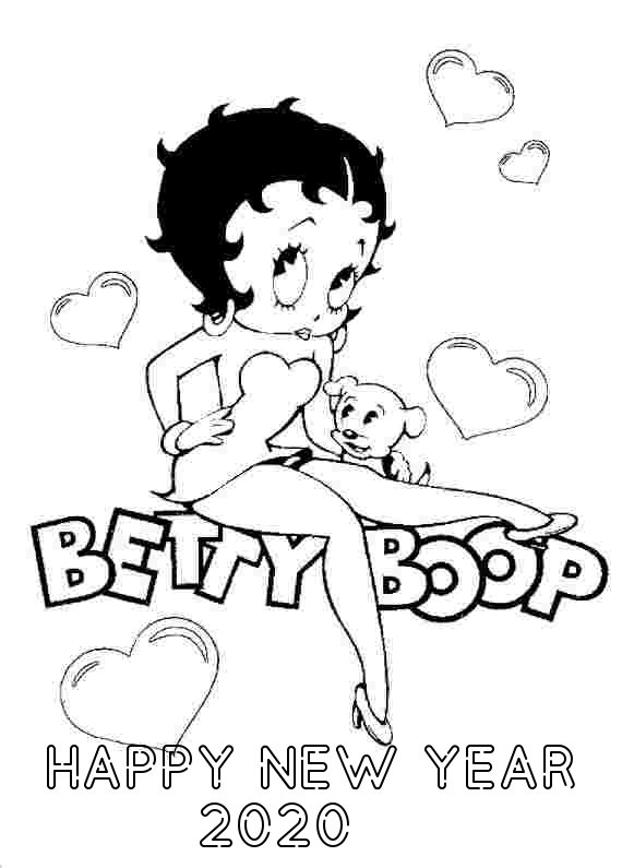 Betty Boop New Year Coloring Pages   Betty Boop Coloring Pages3 