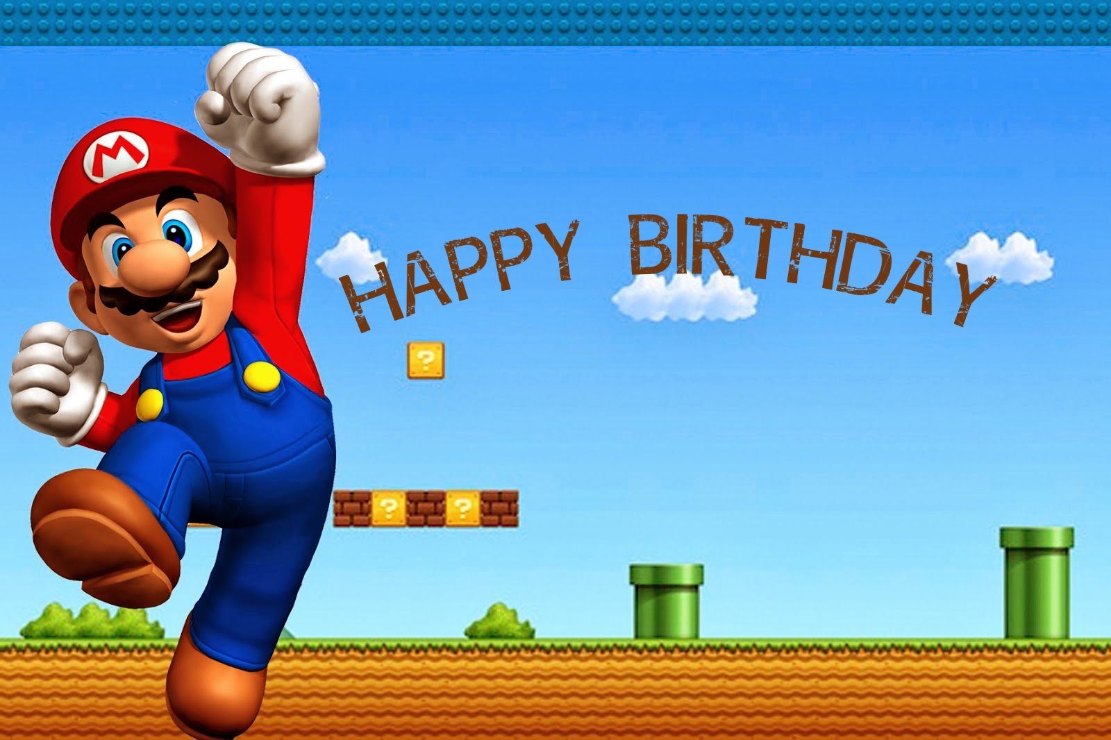 Mario and Luigi birthday cards