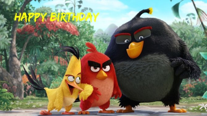 angry birds birthday cards