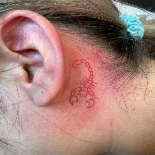 behind the ear tattoos