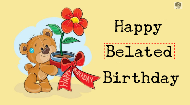 belated birthday ecards