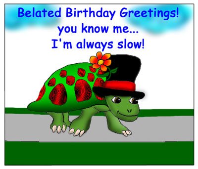 belated birthday ecards