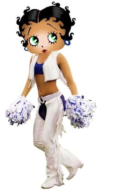 Betty Boop Football Cheerleader