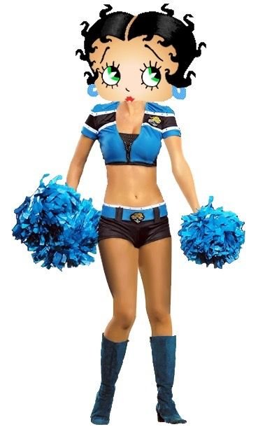 Betty Boop Football Cheerleader