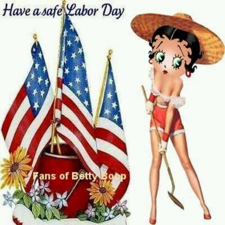 betty boop labor day cards