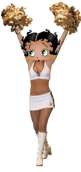 Betty Boop Football Cheerleader