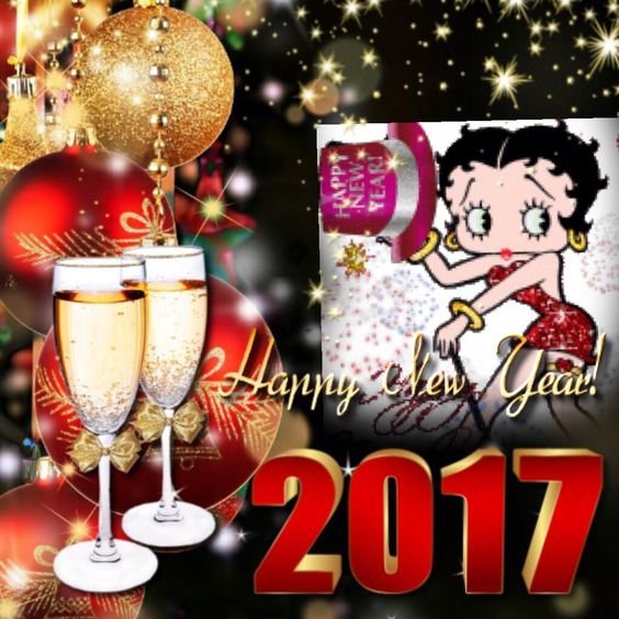 Betty Boop New Year Cards