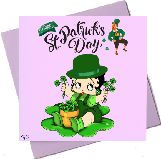 st.patrick's bett boop cards