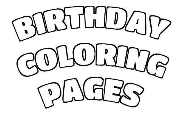 Birthday Coloring Pages