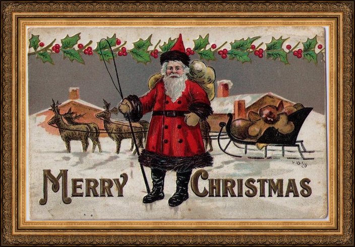 christmas 1900s card