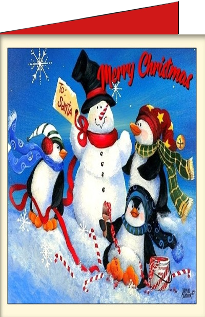 christmas snowman ecards