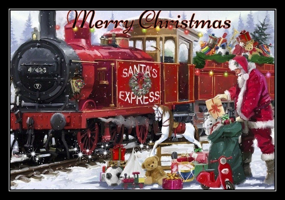 Christmas Trains Ecards