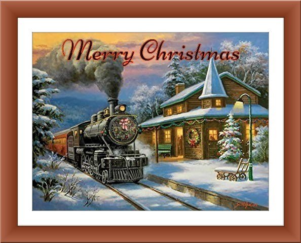 christmas Trains card