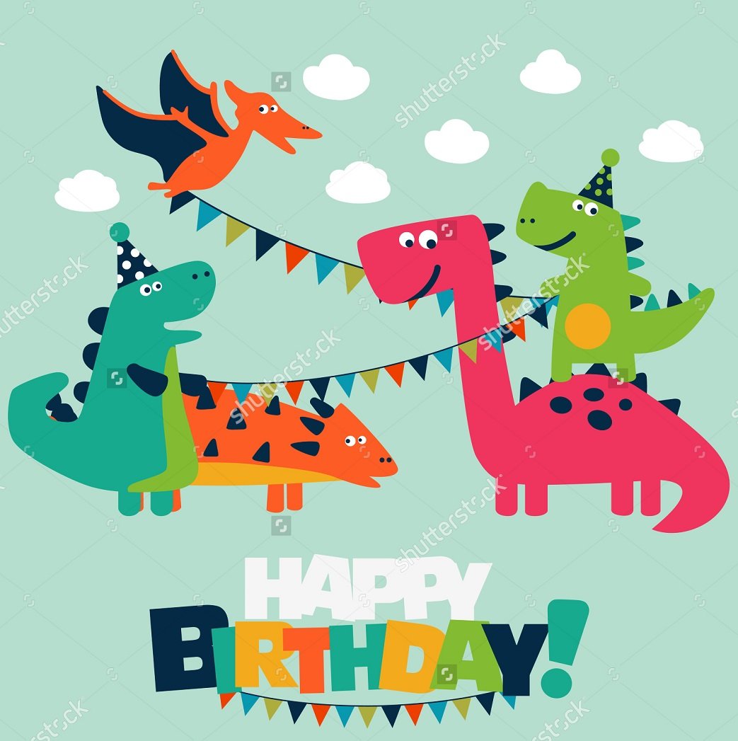 dinosaur birthday cards