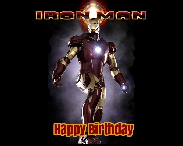 iron man birthday cards