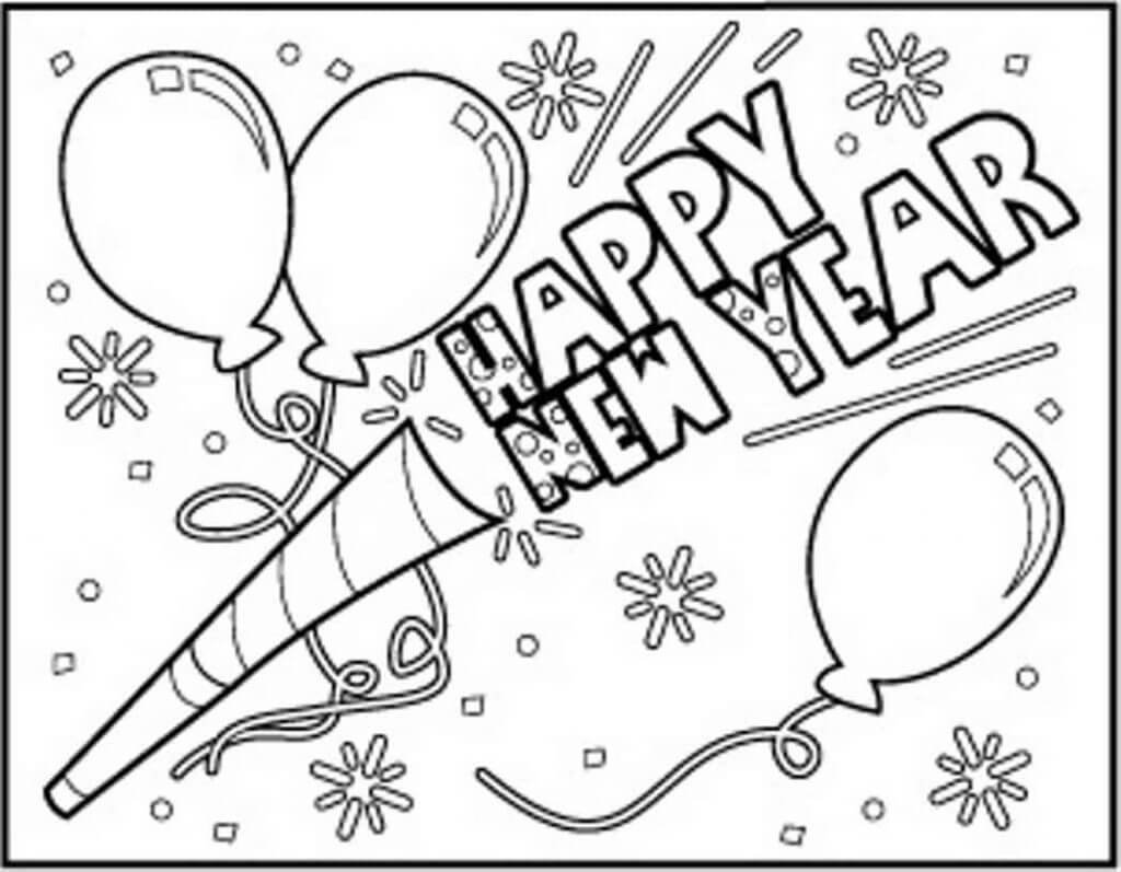 new year coloring pages