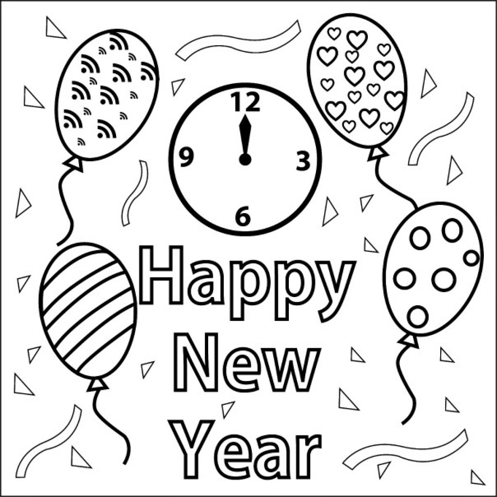 new year coloring pages