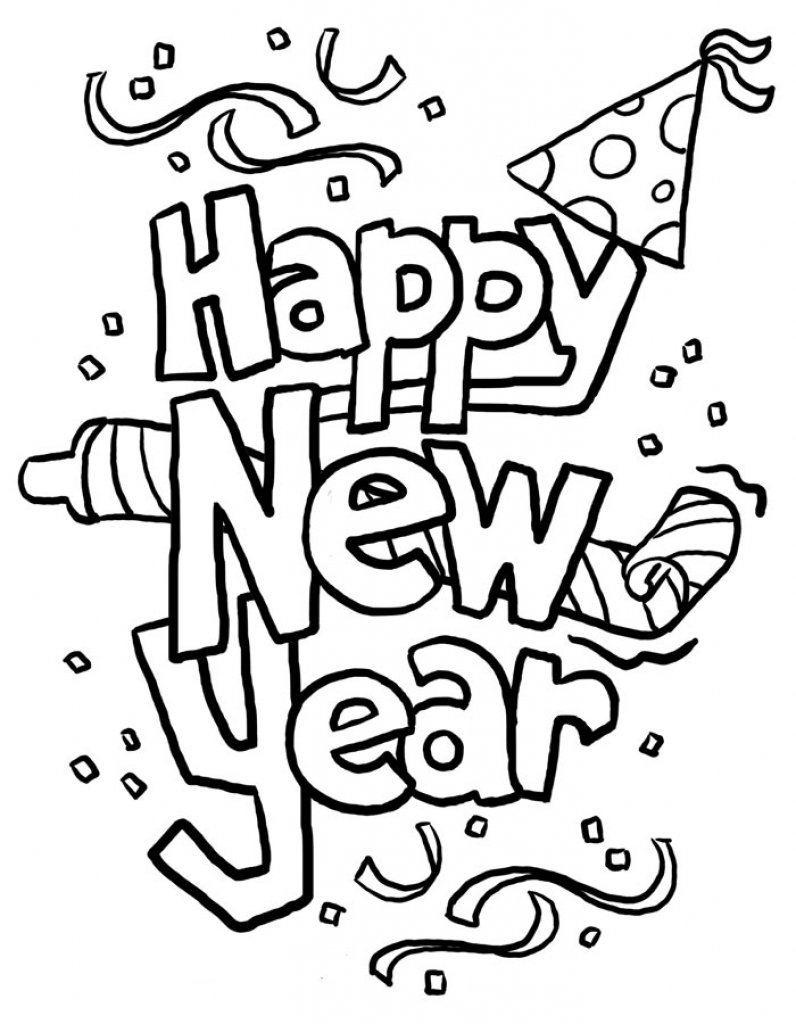 new year coloring pages