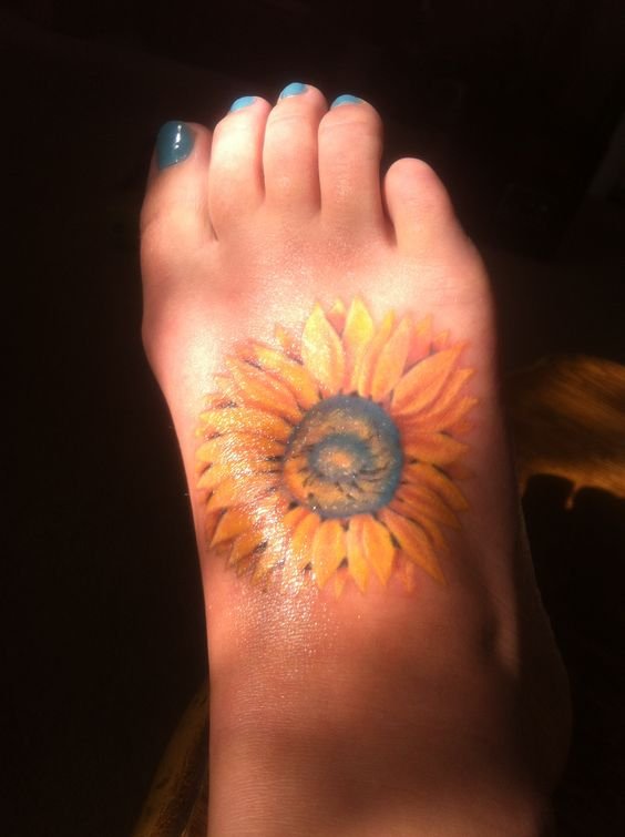 women's sunflower tattoos