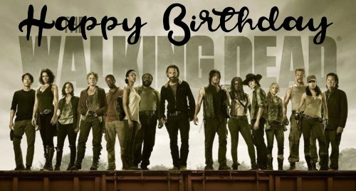 the walking dead birthday cards