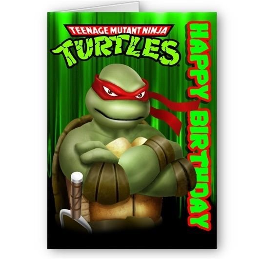 teenage mutant ninja turtles birthday cards