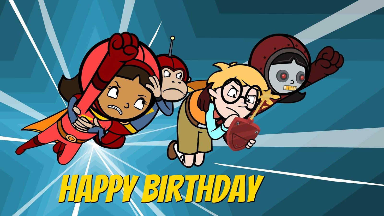 word girl birthday cards