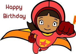 word girl birthday cards